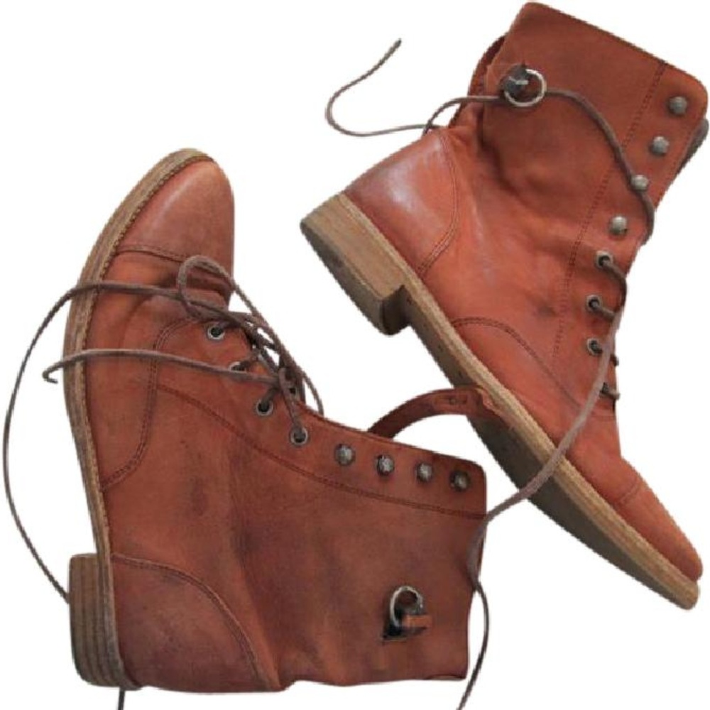 All Saints Leather Lace-Up Boots